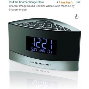 New SHARPER IMAGE Sound Machine Dual Alarm CLOCK For Better Sleep No Box